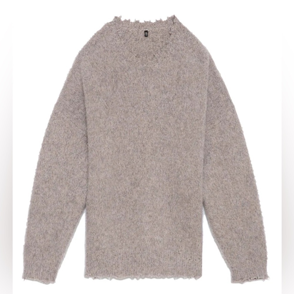 R13 women 100% extrafine merino wool shaggy oversized sweater NWT - Picture 3 of 8